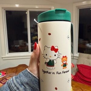 Hello Kitty x Starbucks White Mug with Green Lid